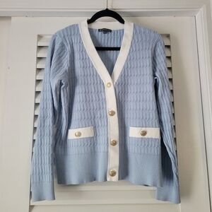 Adrianna Papell long sleeve V-neck cardigan.